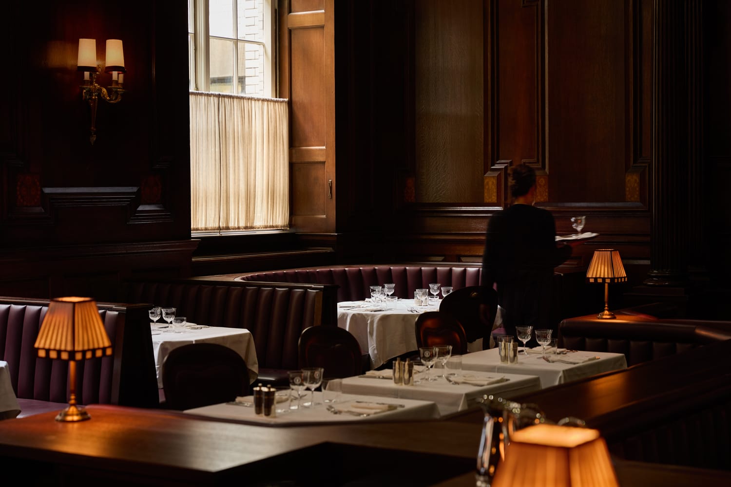 View across the dining room at Grand Divan London