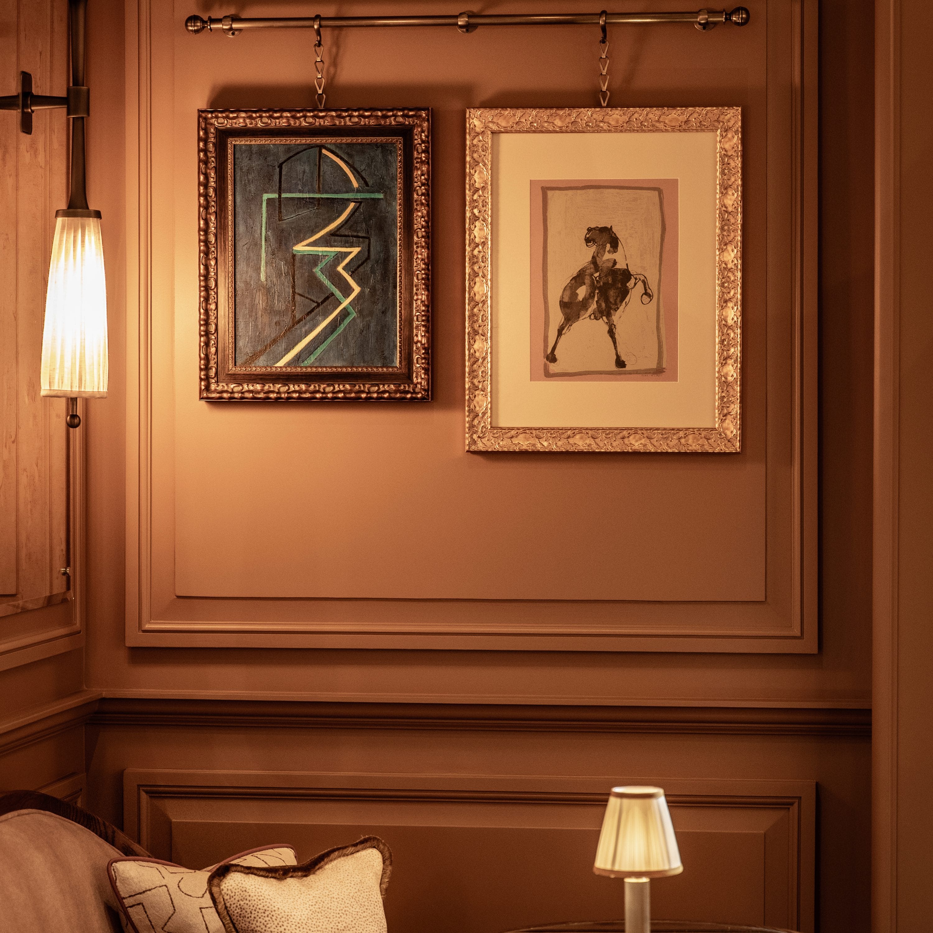 Curated lounge interior with custom furnishings in The Drawing Room Cadogan