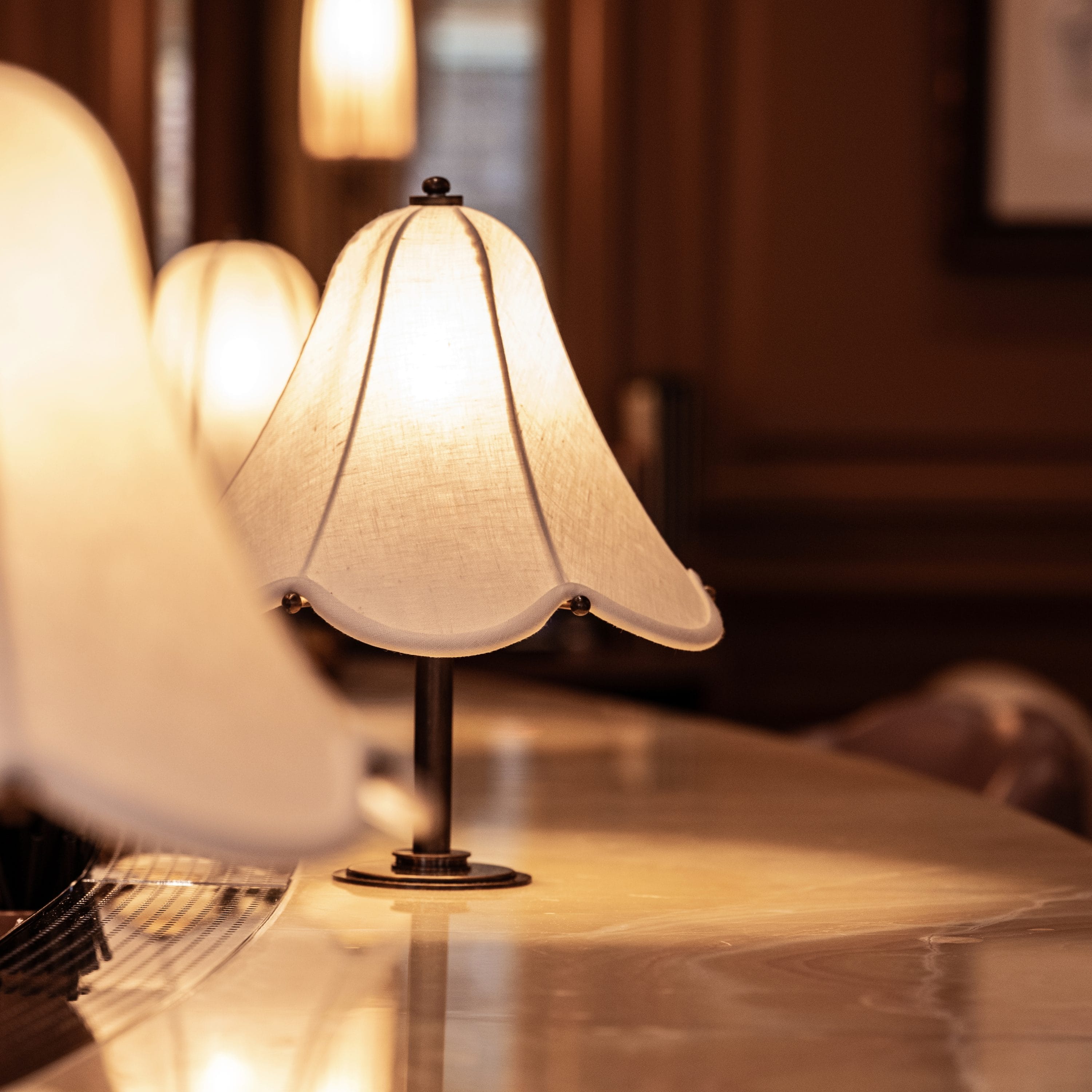 Bespoke bar lamp in The Drawing Room Cadogan